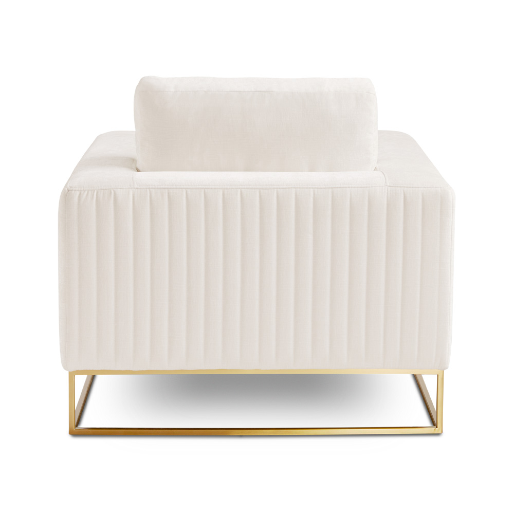 Franklin Gold Accent Chair: Contessa Vanilla